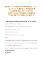 Ifsta Essentials Of Firefighting -&NewLine;Chapter 19&colon; Fire Suppression&NewLine;&lpar;Latest 2026&sol; 2027 Update&rpar;&NewLine;Questions And 100&percnt; Correct&NewLine;Verified Answers&vert; Grade A&plus;
