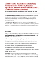 ATI RN Mental Health Edition 12&period;0 2026 &vert; Comprehensive Test Bank&comma; Practice Questions&comma; Answers & Detailed Rationales &vert; ATI Mental Health Exam Prep