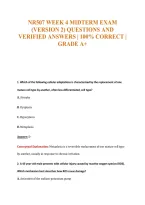 Nr507 Week 4 Midterm Exam&NewLine;&lpar;Version 2&rpar; Questions And&NewLine;Verified Answers &vert; 100&percnt; Correct &vert;&NewLine;Grade A&plus;