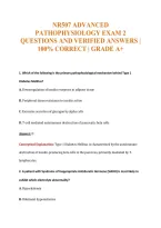 Nr507 Advanced&NewLine;Pathophysiology Exam 2&NewLine;Questions And Verified Answers &vert;&NewLine;100&percnt; Correct &vert; Grade A&plus;