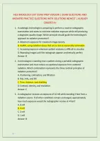Hesi Radiology Exit Exam Prep Version 1 Exam Questions And &NewLine;Answers Practice Questions With Solutions Newest &vert; Already &NewLine;Graded A&plus;