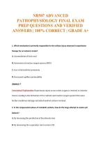 Nr507 Exam Compilations with Complete & Verified Solutions