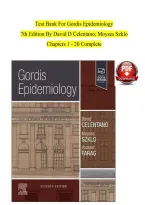 &NewLine;Gordis Epidemiology 7th Edition by David D&period; Celentano and Moyses Szklo &mdash; Chapters 1&ndash;20 Complete Test Bank
