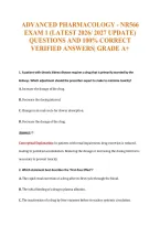 Advanced Pharmacology - Nr566&NewLine;Exam 1 &lpar;Latest 2026&sol; 2027 Update&rpar;&NewLine;Questions And 100&percnt; Correct&NewLine;Verified Answers&vert; Grade A&plus;