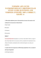 Nurs6501 Advanced&NewLine;Pathophysiology Midterm Exam&NewLine;Study Guide Questions And&NewLine;Verified Answers &vert; 100&percnt; Correct &vert;&NewLine;Grade A&plus;