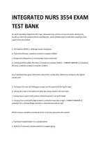Integrated Nurs 3554 Exam&NewLine;Test Bank