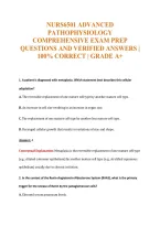 Nurs6501 Exam Compilations with Complete & Verified Solutions