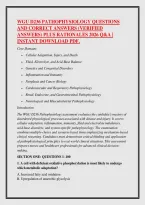 Wgu D236 Pathophysiology Questions &NewLine;And Correct Answers &lpar;Verified &NewLine;Answers&rpar; Plus Rationales 2026 Q&A &vert; &NewLine;Instant Download Pdf&period;