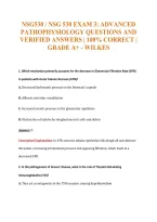 Nsg530 &sol; Nsg 530 Exam 3&colon; Advanced&NewLine;Pathophysiology Questions And&NewLine;Verified Answers &vert; 100&percnt; Correct &vert;&NewLine;Grade A&plus; - Wilkes