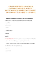 Nsg 530 Midterm Advanced&NewLine;Pathophysiology Review&NewLine;Questions And Verified Answers &vert;&NewLine;100&percnt; Correct &vert; Grade A&plus; - Wilkes