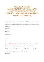 Nsg530 Advanced&NewLine;Pathophysiology Final Exam&NewLine;Study Guide Questions And&NewLine;Verified Answers &vert; 100&percnt; Correct &vert;&NewLine;Grade A&plus; - Wilkes