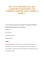 Rn Vati Fundamentals 2026&NewLine;Assessment Questions And&NewLine;Verified Answers &vert; 100&percnt; Correct &vert;&NewLine;Grade A&plus;