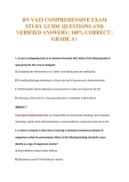 Rn Vati Comprehensive Exam&NewLine;Study Guide Questions And&NewLine;Verified Answers &vert; 100&percnt; Correct &vert;&NewLine;Grade A&plus;