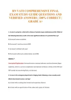Rn Vati Comprehensive Final&NewLine;Exam Study Guide Questions And&NewLine;Verified Answers &vert; 100&percnt; Correct &vert;&NewLine;Grade A&plus;