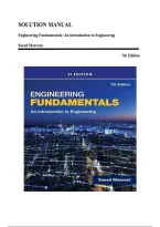 Solutions Manual for Engineering Fundamentals&colon; An Introduction to Engineering 7th Edition by Saeed Moaveni &mdash; All Chapters&comma; Complete Worked Solutions