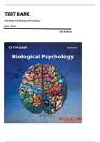 Test Bank for Biological Psychology 14th Edition by James W&period; Kalat &ndash; Complete Exam Questions & Answers