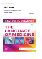 Test Bank for The Language of Medicine 13th Edition by Chabner &ndash; Complete Questions & Answers with Rationales