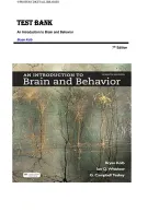 Test Bank for An Introduction to Brain and Behavior 7th Edition by Bryan Kolb &ndash; Complete Questions & Answers