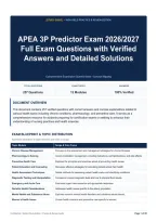 APEA 3P Predictor Exam 2026&sol;2027 Full Exam Questions with Verified Answers and Detailed Solutions