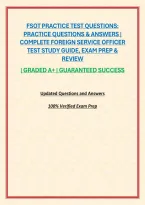 Fsot Practice Test Questions&colon; Practice Questions & Answers &vert; Complete Foreign Service Officer Test Study Guide&comma; Exam Prep & Review