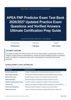 APEA FNP Predictor Exam Test Bank 2026&sol;2027 Updated Practice Exam Questions and Verified Answers Ultimate Certification Prep Guide