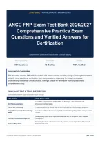 ANCC FNP Exam Test Bank 2026&sol;2027 Comprehensive Practice Exam Questions and Verified Answers for Certification