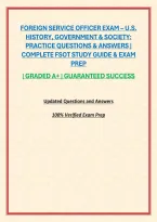 Foreign Service Officer Exam &ndash; U&period;s&period; History&comma; Government & Society&colon; Practice Questions & Answers &vert; Complete Fsot Study Guide & Exam Prep