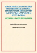 Foreign Service Officer Test Prep&colon; Practice Questions & Answers &vert; Complete Foreign Service Officer Exam Study Guide&comma; Preparation & Review Materials
