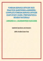 Foreign Service Officer Test&colon; Practice Questions & Answers &vert; Complete Foreign Service Officer Exam Study Guide&comma; Preparation & Review Materials