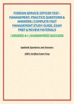 Foreign Service Officer Test - Management&colon; Practice Questions & Answers &vert; Complete Fsot Management Study Guide&comma; Exam Prep & Review Materials