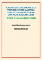 C100-500 Questions And Pre-Test&colon; Practice Questions & Answers &vert; Complete C100-500 Study Guide&comma; Exam Prep & Review Materials