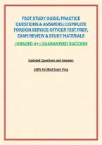 Fsot Study Guide&colon; Practice Questions & Answers &vert; Complete Foreign Service Officer Test Prep&comma; Exam Review & Study Materials