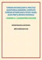Foreign Affairs Exam Ii&colon; Practice Questions & Answers &vert; Complete Foreign Affairs Exam Ii Study Guide&comma; Exam Prep & Review Materials