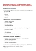 Rasmussen University NUR 2058 Dimensions of Nursing 3 Practice Exam &vert; 120 Questions with Answers and Rationales