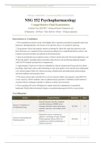 NSG 552 Exam 1 2026&sol;2027 &vert; Wilkes Psychopharmacology &vert; Complete Review Q&A &vert; Grade A&NewLine;&NewLine;