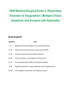 HESI Medical-Surgical Exam 2&colon; Respiratory Disorders & Oxygenation &ndash; Multiple-Choice Practice Questions&comma; Answers & Detailed Rationales &vert; 2026&sol;2027 Study Guide