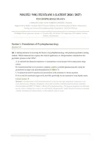 NSG 552 Exam 1 2026&sol;2027 &vert; Wilkes Psychopharmacology &vert; Complete Guide Q&A &vert; Grade A&NewLine;&NewLine;
