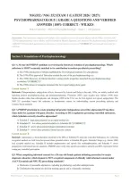 NSG 552 Exam 1 Study Bundle 2026&sol;2027 &vert; Wilkes Psychopharmacology &vert; Verified Q&A &vert; Grade A