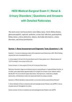 HESI Medical-Surgical Exam 5&colon; Renal & Urinary Disorders &ndash; Practice Questions&comma; Answers & Detailed Nursing Rationales &vert; 2026&sol;2027 Study Guide
