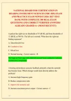 NATIONAL BOARD FOR CERTIFICATION IN HEARING INSTRUMENT SCIENCES &lpar;NBC-HIS&rpar; EXAMS NEWEST 2026 PACKAGE DEAL&vert; DIFFERENT VERSIONS WITH COMPLETE REAL EXAM QUESTIONS AND CORRECT VERIFIED ANSWERS&sol; ALREADY GRADED A&plus;&vert; NBC-HIS EXAM PREP &lpar;MOST RECENT&excl;&excl;&rpar; 