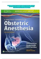 Complete Test Bank For A Practical Approach to Obstetric Anesthesia 2nd Edition  &vert;By Bucklin&comma; Baysinger & Gambling &vert;All 1-33 Chapters Covered With Questions And Verified Solutions With Rationales And Case Study&period;