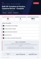 NUR 210 Transition to Practice Capstone Review Exam 2 2026&sol;2027 &ndash; Questions and Answers &vert; 100&percnt; Verified &vert; Detailed Rationales &ndash; Pass Guaranteed &ndash; A&plus; Graded