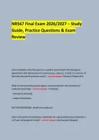  &NewLine;NR567 Final Exam 2026&sol;2027 &ndash; Study &NewLine;Guide&comma; Practice Questions & Exam Review &NewLine;