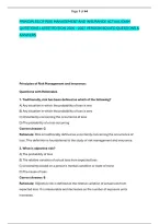 Principles Of Risk Management And Insurance Actual Exam &NewLine;Questions Latest Edition 2026 &ndash; 2027 Version Solved Questions & &NewLine;Answers