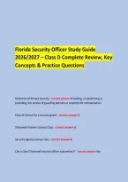  &NewLine;Florida Security Officer Study Guide &NewLine;2026&sol;2027 &ndash; Class D Complete Review&comma; Key Concepts & Practice Questions &NewLine;