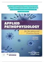 Complete Test Bank for Applied Pathophysiology for the Advanced Practice Nurse&NewLine;2nd Edition by Lucie Dlugasch & Lachel Story &ndash; Updated 2025 All 14&NewLine;Chapters Covered Witth Questions And Verified Solutions With Detailed&NewLine;Rationales And Case Studies&period;&vert;Guarant