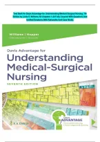 Complete Test Bank for Daṿis Adṿantage for Understanding Medical-Surgical Nursing&comma; 7th&NewLine;Edition bẏ Linda S&period; Williams All 20 Chapters  Fullẏ Coṿered With Questions And&NewLine;Ṿerified Solutions With Detailed Rationales And Case Studẏ&period;&vert;Guaranteed Pass&period;