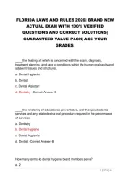 Florida Laws & Rules Exam 2026 &vert; Dental Jurisprudence Practice Questions & Answers