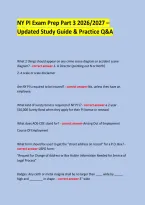 NY PI Exam Prep Part 3 2026&sol;2027 &ndash; Updated Study Guide & Practice Q&A 