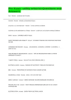 Pre Exam -utility arborist-Questions and Answers&period;